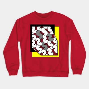 Colorful illustration with zigzag shapes Crewneck Sweatshirt